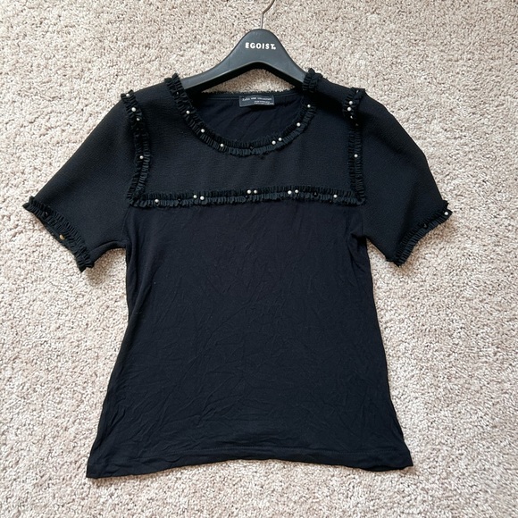 Zara faux pearl detailed top. Fits XS - Picture 4 of 7
